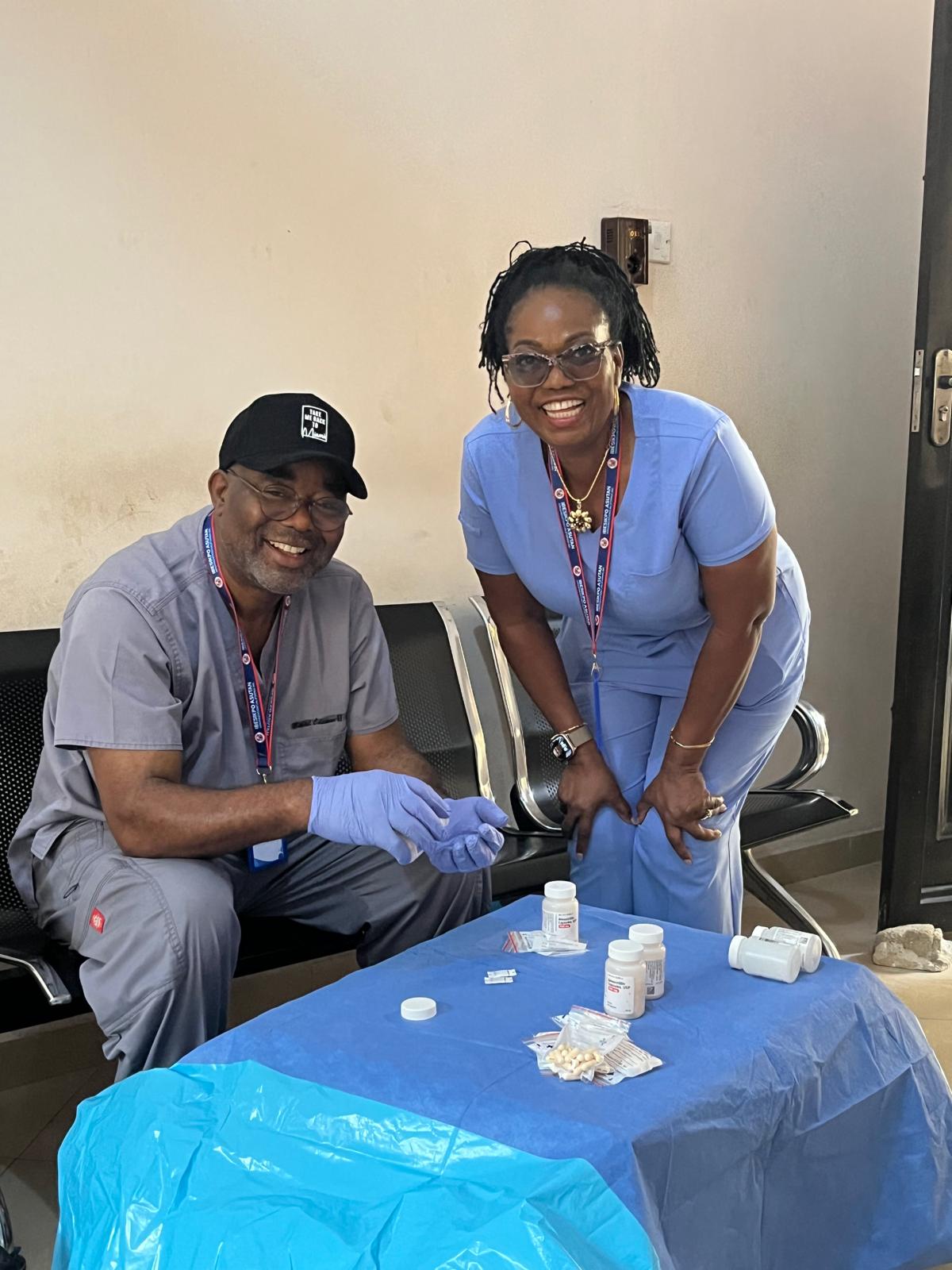 Volunteer at farming initiative